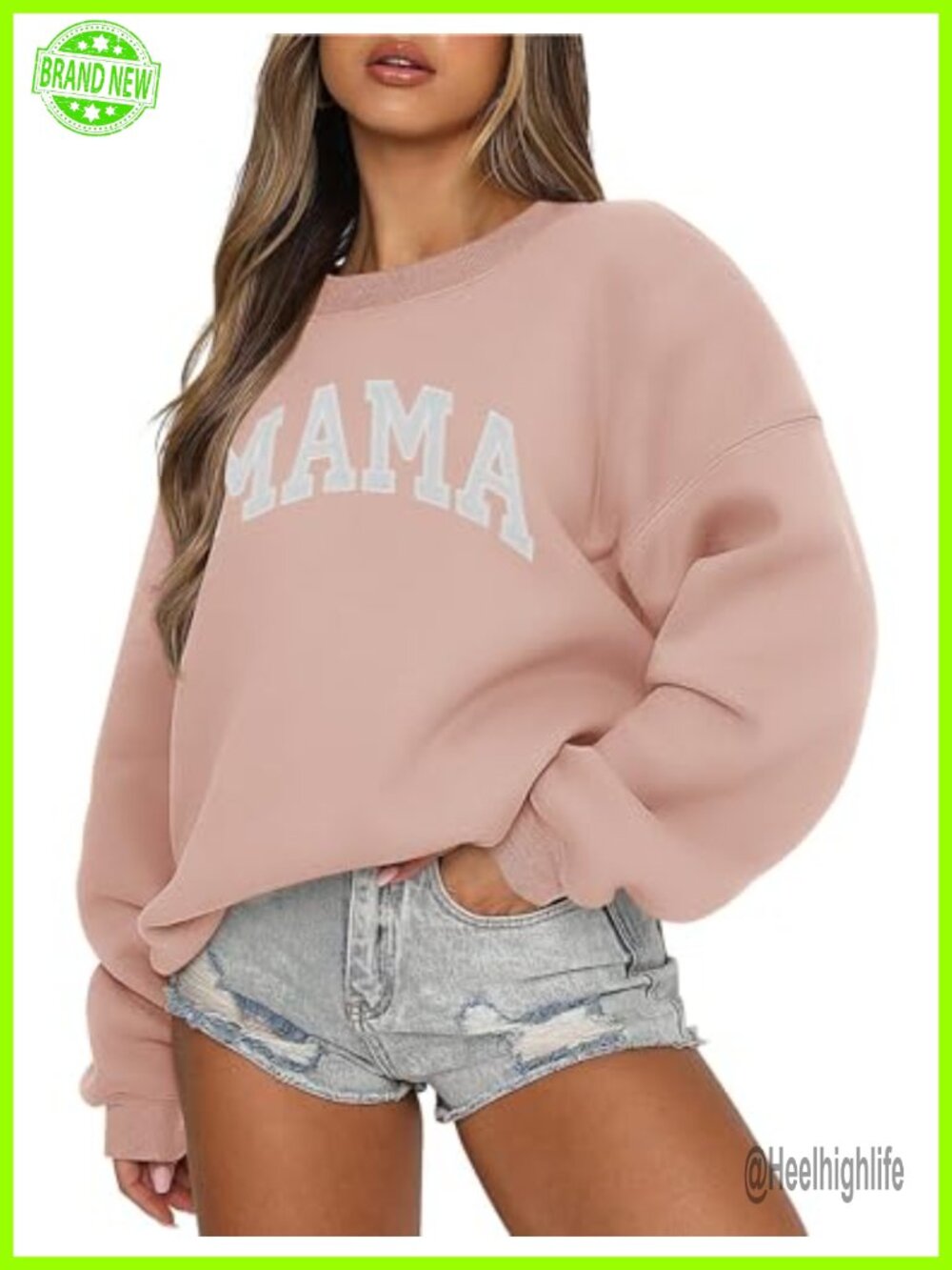 LOMON Crewneck Sweatshirt Oversized Pullover Long Sleeve Fleece Tops